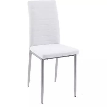 Стул ТЕКС каркас хром/к/з белый Dikline 00-00049168 (2 шт.)