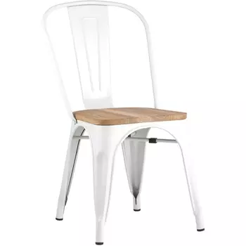 Стул Stool Group TOLIX WOOD белый глянцевый УТ000001859