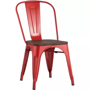 Стул Stool Group TOLIX WOOD красный глянцевый УТ000001188