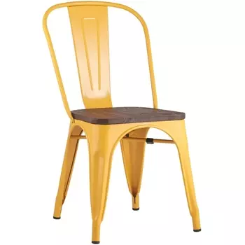 Стул Stool Group TOLIX WOOD желтый УТ000001672