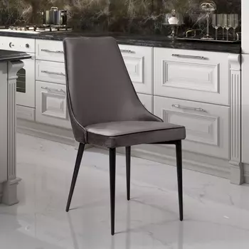 Стул Top Concept Oliver, бархат антрацит 14/ чёрный конус