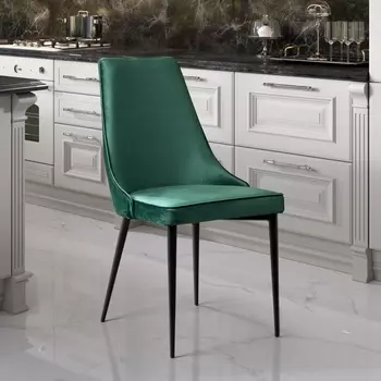 Стул Top Concept Oliver, бархат зеленый 19/ черный конус