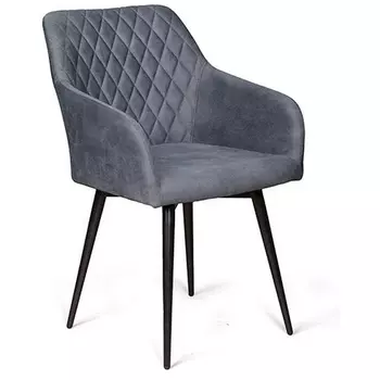 Стул Top Concept Robert поворотный 360 градусов, замша apache темно серый