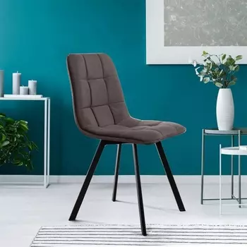 Стул Top Concept UNO, бархат антрацит 14/ черный профиль