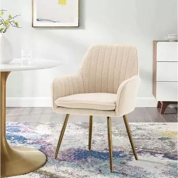 Стул Tranquil Synchrony Hesby (Металл/букле) арт.HSBI_Y607_beige_boucle