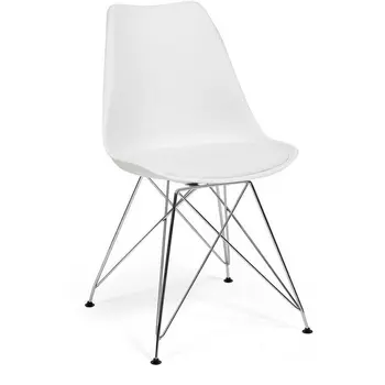 Стул TULIP IRON CHAIR (mod.EC-123) white (белый) (металл/пластик) (Tetchair)