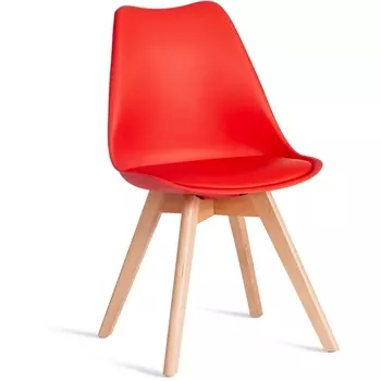 Стул TULIP (mod. 73-1) / 1 шт. в упаковке (Дерево,Пластик,Экокожа /Красный) Tetchair
