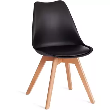Стул TULIP (mod. 73-1) / 1 шт. в упаковке (Дерево,Пластик,Экокожа /Черный) Tetchair