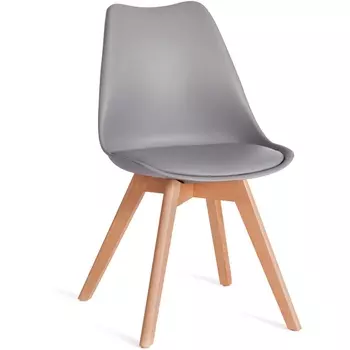 Стул TULIP (mod. 73-1) / 2 шт. в упаковке Tetchair (Дерево,Пластик,Экокожа/Серый) арт.24364