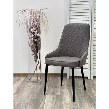 Стул ТУРИН, цвет B28 Темно-серый, велюр / черный каркас М-City 472M05592 M-City