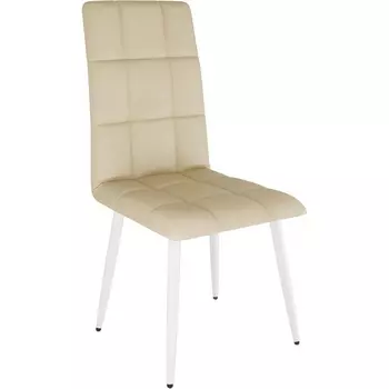 Стул Турин, цвет светло-серый (экокожа)/белый Mebelson (арт.CHS.02.2094)