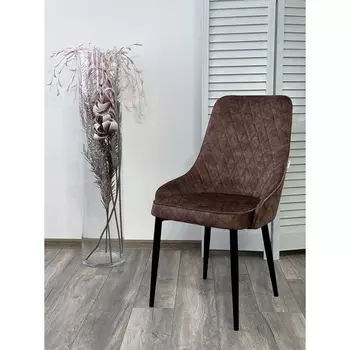 Стул ТУРИН FIESTA Шоколадный, велюр "антипальчиковый"/ черный каркас M-City 472M05590