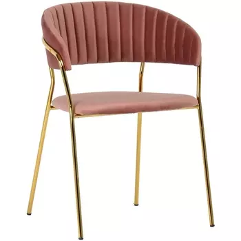 Стул пудровый с золотыми ножками Bradex Home Turin FR 0161