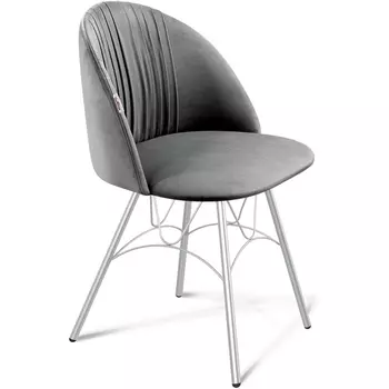 Стул угольно-серый/хром лак Sheffilton SHT-ST35-1/S100 2347985303