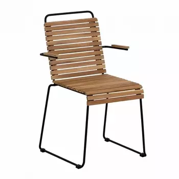 Стул уличный La Forma (ex Julia Grup) Yukari (Черный/ Акация,Сталь)