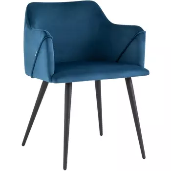 Стул с подлокотниками Stool Group Джоэл велюр синий УТ000036690