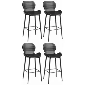 Стул Unity (комплект 4 шт) черный Hesby (Черный/Металл,Экокожа) арт.HSBI_DC1761_black_4