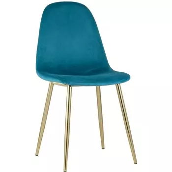 Стул велюр аквамарин золотые ножки Stool Group УТ000004431