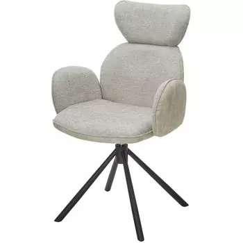 Стул VARDY 360 град.поворот. Brego-31 Бежевый, ткань/ 7525-01 Бежевый, велюр/Черный, ®DISAUR M-City