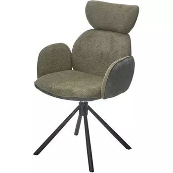Стул VARDY 360 град.поворот. Brego-77 Зеленый, ткань/ 7525-156 Зеленый, велюр/Черный, ®DISAUR M-City