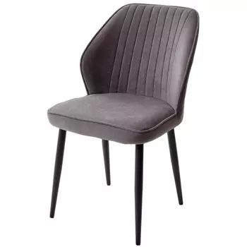 Стул VENA, цвет B28 Темно-серый, велюр / черный каркас M-City Vena 670M04767 (2 шт.)