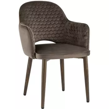 Стул Хани велюр коричневый ножки дерево Stool Group Венера УТ000031322