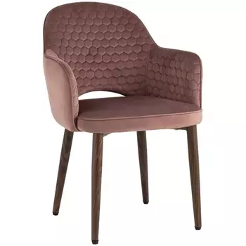 Стул Хани велюр пыльно-розовый ножки дерево Stool Group Венера УТ000031321