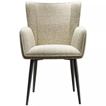 Стул VOLCANO Белый Wales-101, ткань / светло-бежевый Maison 09, экокожа/ черный каркас, DISAUR M-City