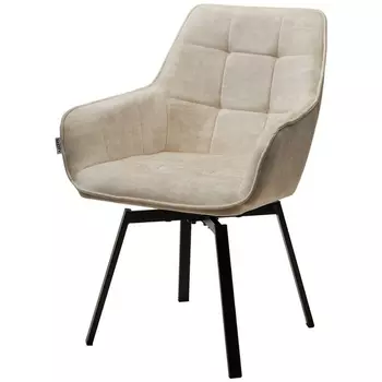 Стул VT5001-1 античный светло-бежевый, без пальчиковый/ черный, поворот.360 град. M-City 629M05007