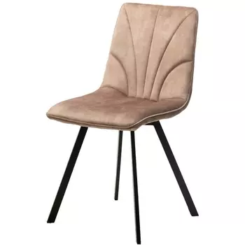 Стул VT5001-2 античный бежевый, велюр без пальчикового эффекта/ черный каркас M-City 629M04932