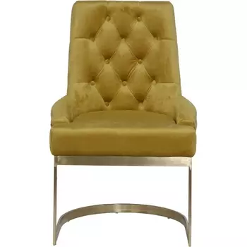 Стул велюр оливковый/матовое золото 65*61*93см Garda Decor арт.76AR-6210GOLD-OLV