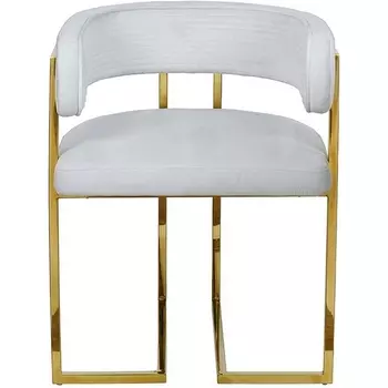 Стул велюр светло-серый/золото 60*55*73см Garda Decor арт.GY-8504STUL-SVSER