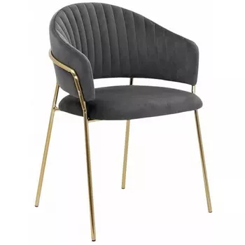 Стул Whispered Enchantment Hesby (Металл/Велюр, Зеленый) арт.HSBI_DC114_grey