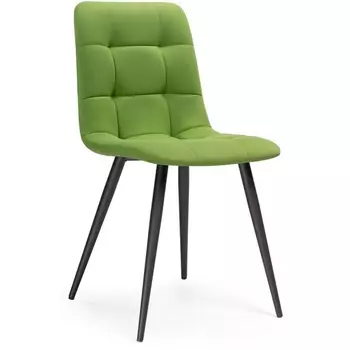 Стул Woodville Чилли велюр светло-зеленый / черный 502063