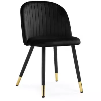 Стул Woodville на металлокаркасе Gabi black / black / gold 15381