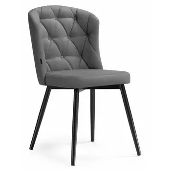 Стул Woodville на металлокаркасе Алиссум velutto 12 / черный 499993