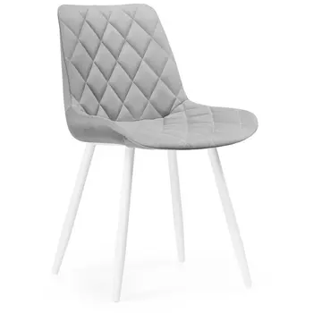 Стул Woodville на металлокаркасе Баодин Б/К светло-серый / белый 517121