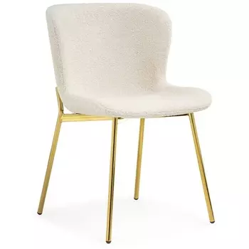 Стул Woodville на металлокаркасе Basket beige / gold 15648