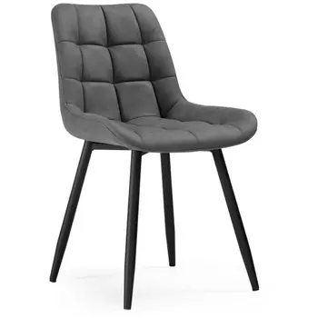 Стул Notta на металлокаркасе Челси К темно-серый graf 16 / черный 553578