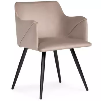 Стул Woodville на металлокаркасе Эджелл латте / черный 551067