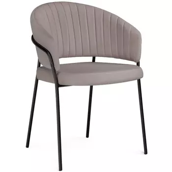 Стул Woodville на металлокаркасе Лео капучино / черный 528454