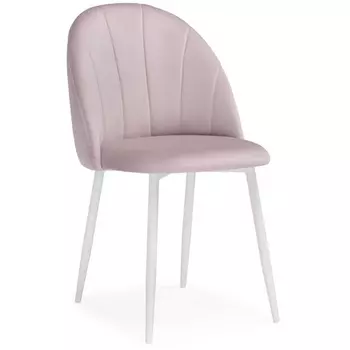 Стул Woodville на металлокаркасе Логан розовый / белый 542623