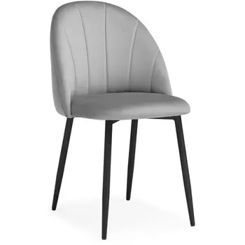 Стул Woodville на металлокаркасе Логан светло-серый / черный 542622