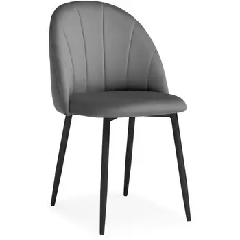 Стул Woodville на металлокаркасе Логан темно-серый / черный 542621