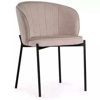 Стул Woodville на металлокаркасе Нейл латте / черный 528450