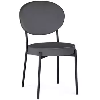 Стул Woodville на металлокаркасе Ройс антрацитовый / черный 528453