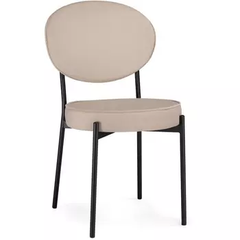 Стул Woodville на металлокаркасе Ройс бежевый / черный 528452