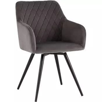 Стул вращающийся велюр тёмно-серый Stool Group Дастин УТ000036173