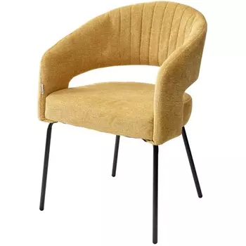 Стул WZ2042-05 горчичный, фактурный велюр / черный каркас, M-City 629M05015