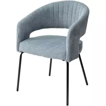 Стул WZ2042-14 морская волна, фактурный велюр/ черный каркас, M-City 629M05016